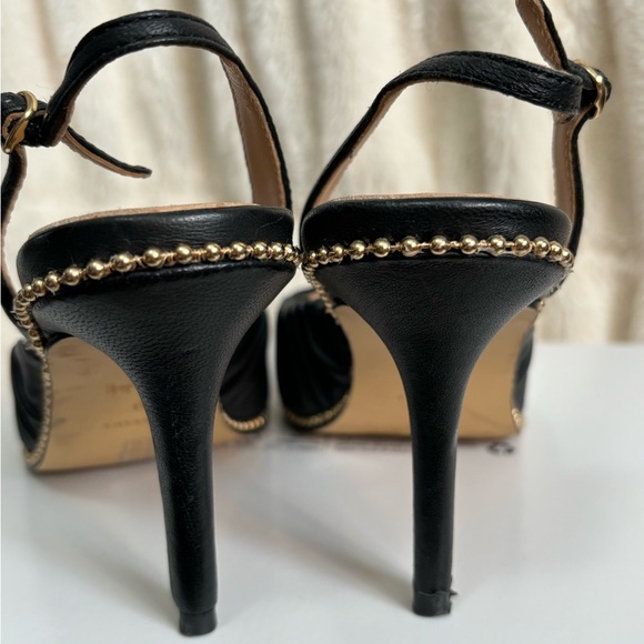 Black leather Coach sling back shoes size 6 - Picture 3 of 6